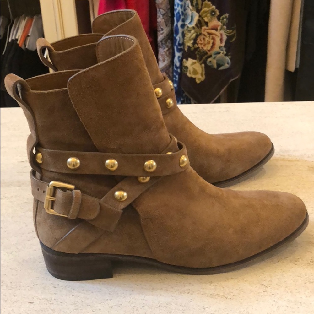 See by Chloe low heel brown boots